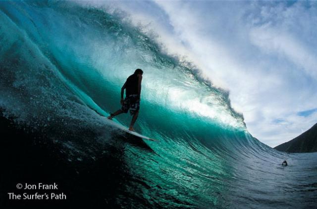 Anthony Walsh passing by Teahupoo Tahiti